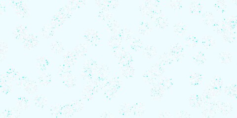 Light pink, blue vector doodle background with flowers.