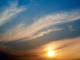 Naklejka na ściany i meble sky in the sunset