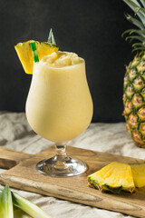Boozy Frozen Pina Colada Cocktail