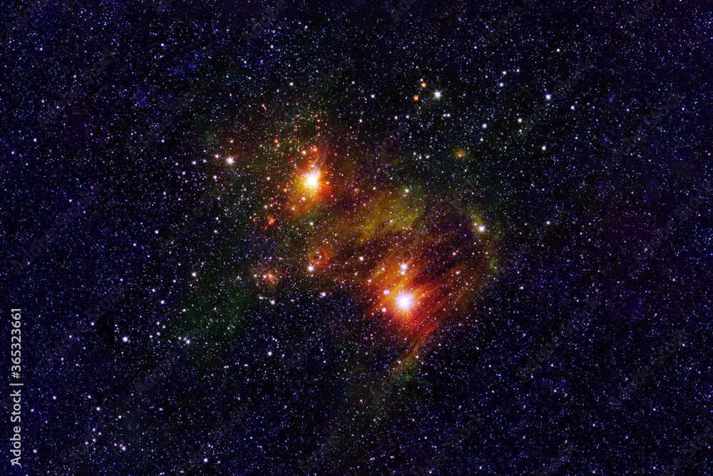 Wall mural a colorful, beautiful galaxy with stars. elements of this image were furnished by nasa.