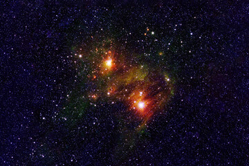 A colorful, beautiful galaxy with stars. Elements of this image were furnished by NASA.