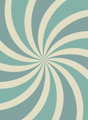 Sunlight spiral background. faded blue and beige color burst background.