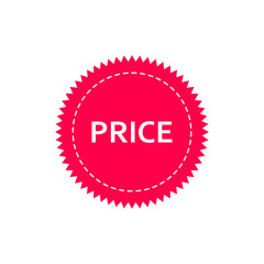 Vector banner price icon. Price tag vector illustration isolated on white.