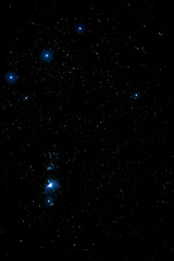Orion constellation seen from a telescope