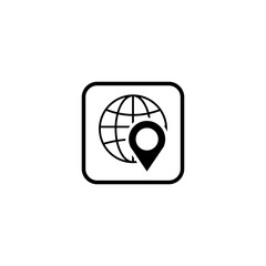 globe icon vector symbol web illustrations isolated white background