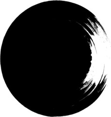 Circle vector brush stroke