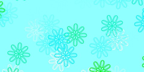 Light Blue, Green vector natural layout with flowers.