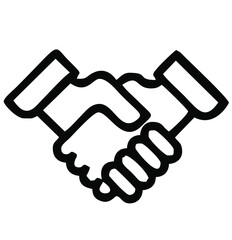 Vector image of the handshake icon