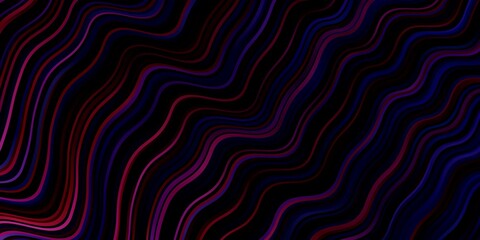 Dark Blue, Red vector layout with wry lines. Brand new colorful illustration with bent lines. Best design for your ad, poster, banner.