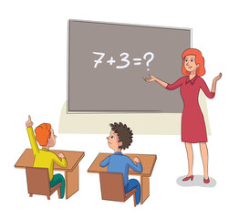 Vector character illustration elementary school education