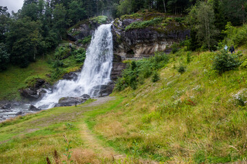 Fototapeta na wymiar Steinsdalsfossen waterfall in Western Norway