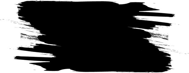 Grunge Paint Roller . Vector brush Stroke . Distressed banner . Black stripes isolated. paintbrush collection . Modern Textured shape . Dry border in Black . Bulge lines