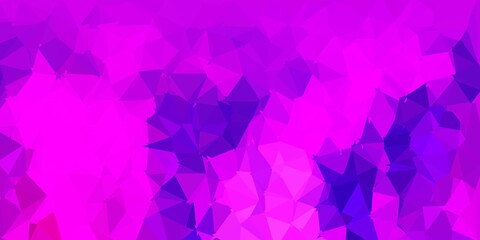 Light purple, pink vector polygonal background.
