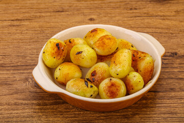 Roasted baby potato in the bowl