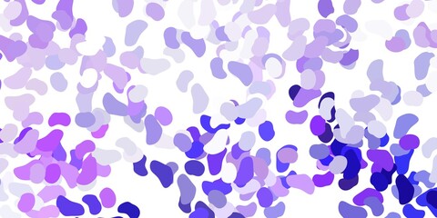 Light purple vector texture with memphis shapes.