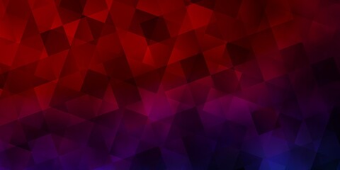 Light Blue, Red vector background with triangles, cubes.