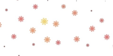 Light Orange vector natural layout with flowers.