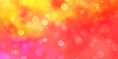 Light Pink, Yellow vector pattern with spheres. Modern abstract illustration with colorful circle shapes. Pattern for wallpapers, curtains.