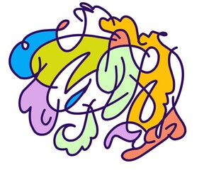 Abstract Doodle color