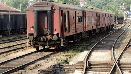 Fototapeta na wymiar A Locomotive Train in the platform