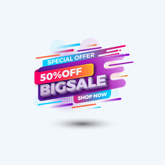 Sale template. Banner sales, shopping,business promotion, banner discount, special offer, flash sale. Vector illustration

