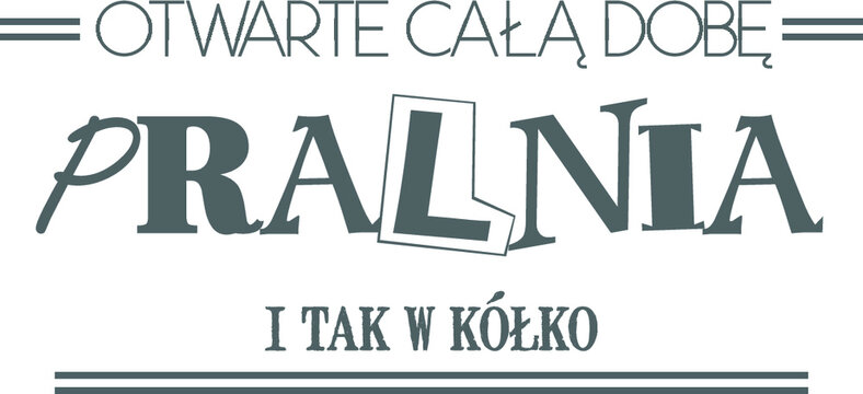 Naklejka na drzwi pralni. 