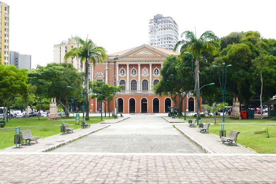 Paz Theater in the historical old town of Belem do Para, Brazil 