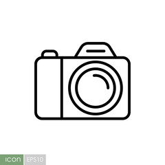 Camera vector icon. Camping sign