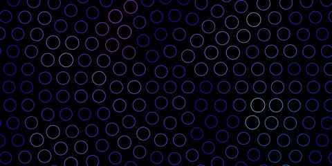 Fototapeta na wymiar Dark Purple vector texture with circles. Abstract colorful disks on simple gradient background. Design for posters, banners.