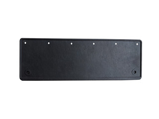 Rubber mudguard of a truck wheel on an isolated white background. Spare parts.