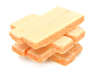 wafer sticks on white background