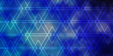 Fototapeta premium Light Purple vector background with triangles. Glitter abstract illustration with triangular shapes. Pattern for commercials.