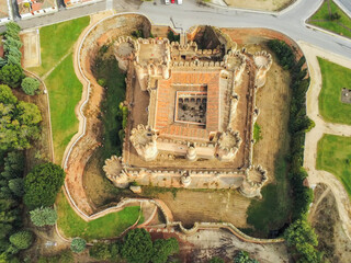Segovia.Aerial view in Coca, historical village with castle in Spain