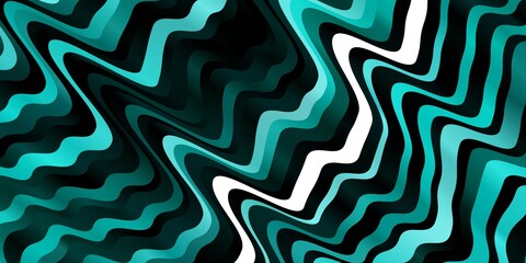 Light Green vector background with curves. Brand new colorful illustration with bent lines. Design for your business promotion.