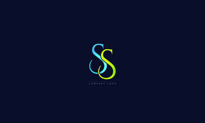 Obraz premium SS or S letters Logo Alphabet Design Vector Symbol