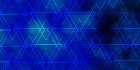 Light BLUE vector layout with lines, triangles. Colorful illustration with triangles in simple style. Template for wallpapers.