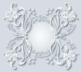 Floral vector vintage border.