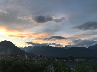 sunset in the mountains