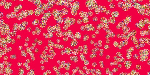 Light multicolor vector pattern with colored snowflakes.