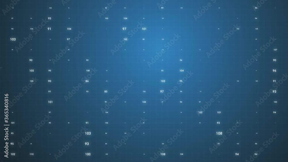 Poster 4k video of futuristic user interface hud gui digital text number.