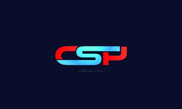 CSP letters Logo Alphabet  Design Vector Symbol