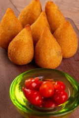 traditional Brazilian fried snack made with chicken known as 