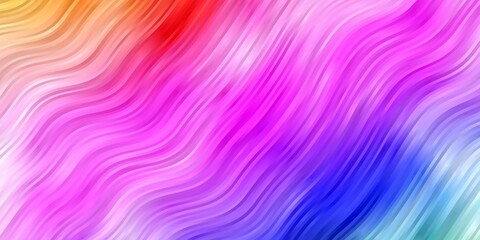 Light Multicolor vector template with curves. Colorful geometric sample with gradient curves.  Best design for your posters, banners.