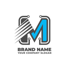 Dynamic letter M logo-2