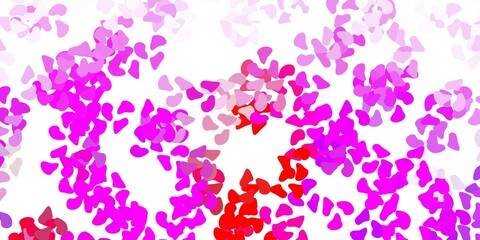 Light pink, red vector template with abstract forms.