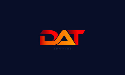 DAT letters Logo Alphabet  Design Vector Symbol
