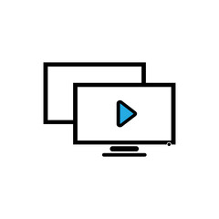 TV , LCD, LED, monitor icon vector illustration