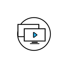TV , LCD, LED, monitor icon vector illustration