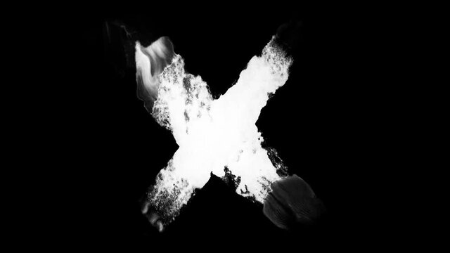 Set of 6 video clips of white paint bleeds on black backdrop. Can be used as a graphic element or as a luma matte to reveal images.