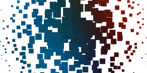 Light Blue, Red vector pattern in square style. Illustration with a set of gradient rectangles. Pattern for business booklets, leaflets